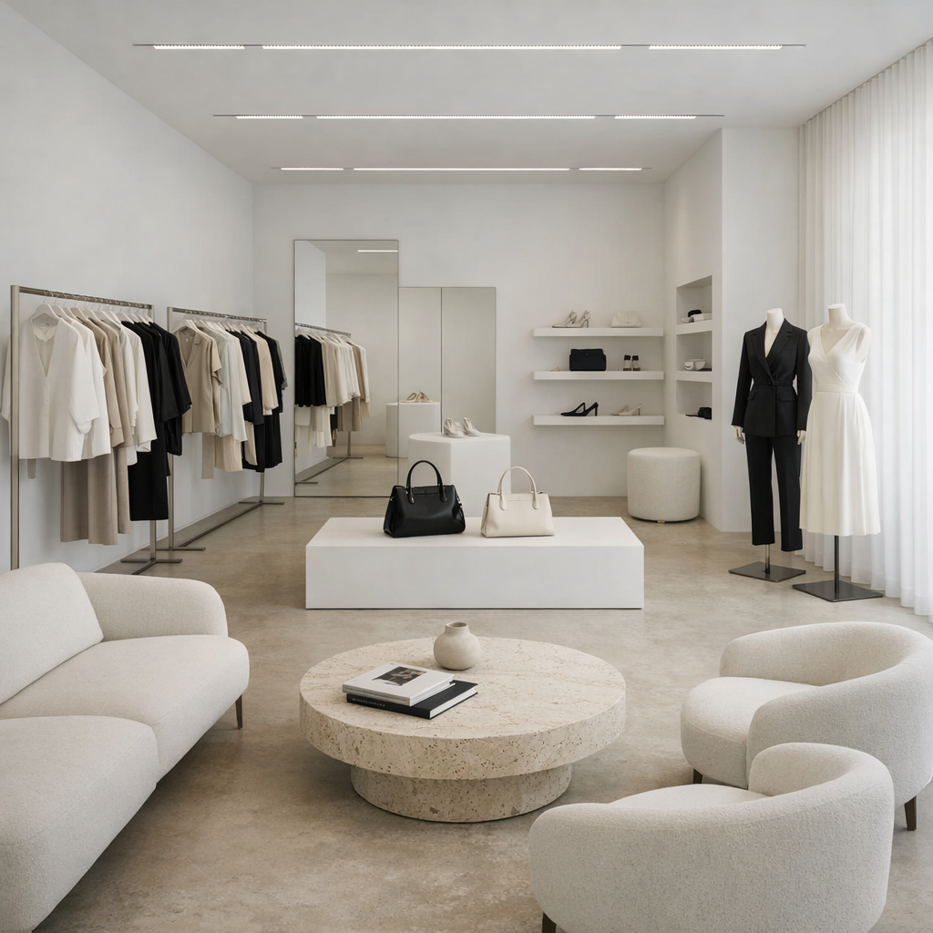 Elegant Minimalist Fashion Showroom-1 Elegant Minimalist Fashion Showroom-1